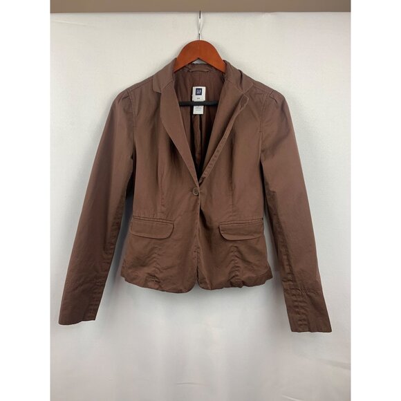 Gap Brown Blazer Womens Size 2 - Picture 1 of 5